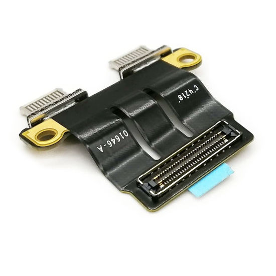 Picture of DC Power Jack I/O USB-C Board Flex Cable 820-00484-02 820-01646-A Replacement for MacBook Pro 13" 15" A1706 A1707（Late 2016-Mid 2017） DC in Power Jack Connector