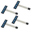 Picture of Ruiwaer 4PCS Matrix Array 4 Key Membrane Switch Keypad Keyboard Membrane 1x4 Keypad