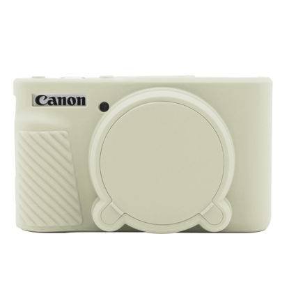 Picture of SX740 Camera Case, SX740 Camera Cover Silicone Sleeve Protective Case, Anti-Scratch Soft Camera Body Skin for Canon PowerShot SX740/SX730 HS Digital Camera,Beige