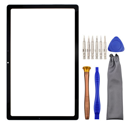 Picture of Tablet Front Glass Screen Repair Part for Samsung Galaxy Tab S7 SM-T870 SM-T875 with Tool Kit Black 11.0"