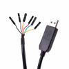 Picture of USB to TTL UART Serial 5V 3.3V Adapter Converter Cable 6 Pin 0.1 inch Pitch Female Socket TTL-232r-RPI Debug Terminal Cable With FTDI Chip for Windows 10 8 7 XP Vista Android Mac OS … (Logic 5V Level)
