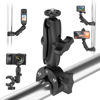 Picture of Taisioner Super Camera Clamp Mount 3.6" Socket Arm 360°Ball Head Magic Arm 1/4" Thread for Canon Nikon/Digital Camera/DSLR/Gopro/Insta360/LED Light(Gopro Adapter,Phone Holder)
