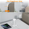 Picture of Tower Power Strip Flat Plug with 11 Outlets 3 USB (1 USB C), TESSAN Surge Protector Tower 1625W/13A,1050J Protection, 6 Feet Extension Cord with Multiple Outlets, Office Desk Supplies, Dorm Essentials