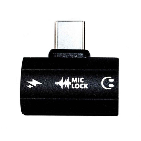 Picture of Mic-Lock USB-C Secure Charger with SoundPass | Secure Your Audio Privacy - No Software Required - Listen to Music with Privacy (Black)
