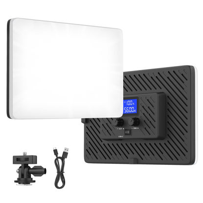 Picture of Unicucp LED Video Light Panel, Photography Lighting Portable Camera Light Built-in 20W 4000mAh Battery Type C, 2500K-8500K Photo Led Light for Video Recording Live Streaming Vlogging Outdoor Indoor