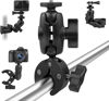 Picture of Taisioner Super Camera Clamp Mount Double Socket Arm 1/4"-20 Ball Head Adapter Gopro Accessories Suitable for GoPro AKASO DJI Action Insta360 or DSLR Digital Camera Monitor/LED Lights/