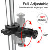 Picture of Taisioner Super Camera Clamp Mount Double Socket Arm 1/4"-20 Ball Head Adapter Gopro Accessories Suitable for GoPro AKASO DJI Action Insta360 or DSLR Digital Camera Monitor/LED Lights/