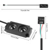 Picture of XMSJSIY Motherboard Speaker Internal USB PC Computer Speaker 9 Pin for Desktop Case Audio Stereo Loudspeaker Hidden Small Type DIY-0.6M/1.9FT 1 Pair