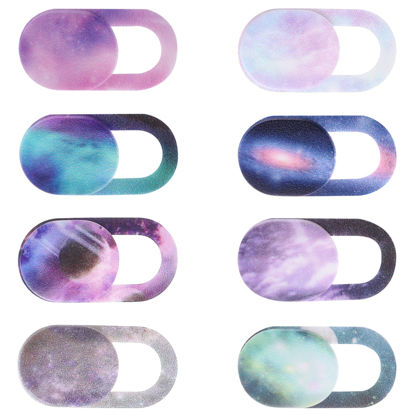 Picture of JIYIN 8PCS Laptop Camera Cover Slide, Starry Sky Webcam Cover Slide Phone Camera Cover, Ultra-Thin Computer Camera Cover Slide Blocker Slider Privacy Cover for Laptop Desktop PC Tablet(Starry Sky)
