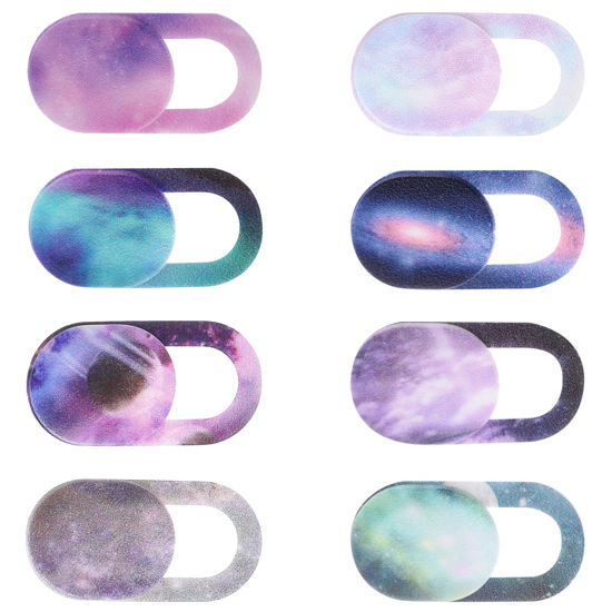 Picture of JIYIN 8PCS Laptop Camera Cover Slide, Starry Sky Webcam Cover Slide Phone Camera Cover, Ultra-Thin Computer Camera Cover Slide Blocker Slider Privacy Cover for Laptop Desktop PC Tablet(Starry Sky)