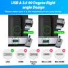 Picture of 90 Degree USB 3.0 Adapter 4 Pack, Up and Down & Left and Right Right Angle USB A Male to Female Connector Converter USB L Shape Extender, Support Charge & Data Sync for PC, Laptop, Mouse, Keyboard