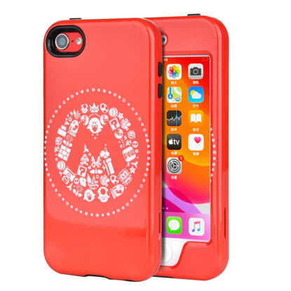 Picture of SupBo Case for ipod touch 6/7Generation - Anime Cartoon Kawaii Red&White Ball Pattern Hard PC and Inner Silicone Hybrid Armor Defender Case for ipod touch 5/6, ipod touch 7 (Plumber Brother M)