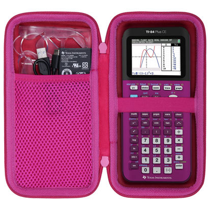 Picture of co2CREA Hard Case Compatible with Texas Instruments TI-84 Plus CE/TI-84 Plus/TI-Nspire CX II CAS/TI-Nspire CX II/TI-83 Plus/TI-89 Titanium/TI-85 / TI-86 Color Graphing Calculator, Plum
