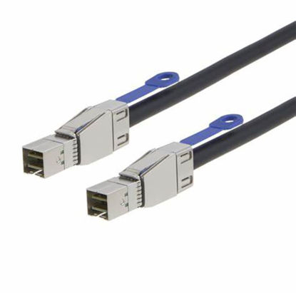 Picture of 28AWG External Mini SAS 26-Pin SFF-8644 Male to Mini SAS 26-Pin SFF-8644 Male Cable, Black 3.0 Feet / 1.0 Meter