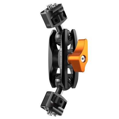 Picture of K&F Concept Dual Ball Heads Magic Arm, Articulating Magic Arm with 1/4"-20 Screw, 360° swivelling Ball Head, Aluminum Alloy Camera Monitor Mount Arm