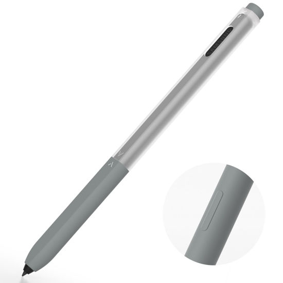 Picture of AZF Pencil Case Compatible with Samsung Galaxy Tab S7/S7+/S7 FE/S8/S8+/S8 Ultra/S9/S9+/S9 Ultra S Pen Case, with Top and Bottom Cover Separated, Translucent Silicone Sleeve. (Gray)