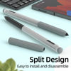 Picture of AZF Pencil Case Compatible with Samsung Galaxy Tab S7/S7+/S7 FE/S8/S8+/S8 Ultra/S9/S9+/S9 Ultra S Pen Case, with Top and Bottom Cover Separated, Translucent Silicone Sleeve. (Gray)