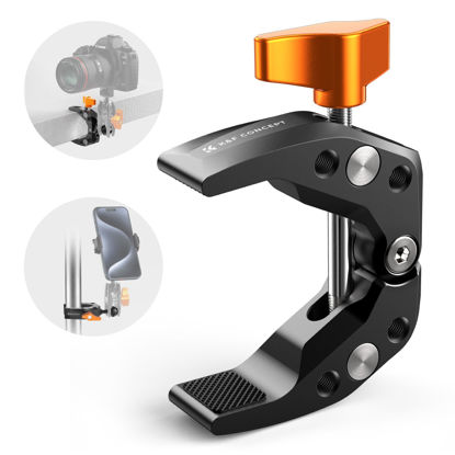 Picture of K&F Concept Multifunctional Super Clamp with 1/4" Thread, Tripod Clamp Mount for Camera, Phone, LCD/DV Monitor, Fill Lights, Crab-Shaped Clamp