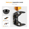 Picture of K&F Concept Multifunctional Super Clamp with 1/4" Thread, Tripod Clamp Mount for Camera, Phone, LCD/DV Monitor, Fill Lights, Crab-Shaped Clamp