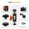 Picture of K&F Concept Magic Arm, Multi-Function Double Ball Head with Cold Shoe Mount and 1/4"-20 Screw (with Retractable Pins) for Super Clamp, Monitor, LED Light.