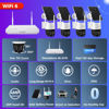 Picture of XMARTO QHD Wire-Free Solar Security Camera System Outdoor/Indoor Wireless, Pan Tilt Zoom, 4K Long Range WiFi 6 Surveillance DVR Kit, Long-Lasting Solar Battery Home CCTV 4-CAM Set w. 120-day Storage