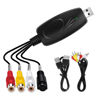 Picture of USB 2.0 Audio Video Capture Card,Digitization of Old Videos, VHS VCR TV to DVD Converter, Suitable for Mac OS & Windows 10/8/7/XP/Vista, with a 100 cm RCA extension cable and Windows Software CD