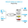 Picture of USB 2.0 Audio Video Capture Card,Digitization of Old Videos, VHS VCR TV to DVD Converter, Suitable for Mac OS & Windows 10/8/7/XP/Vista, with a 100 cm RCA extension cable and Windows Software CD
