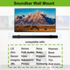 Picture of Suixing Adjustable Soundbar Mount, Universal Sound Bar Wall Brackets Works with Most Sound bar Mounts, Length Adjustable 3.4''-5.2'', Removable and Lockable Mounting Bracket