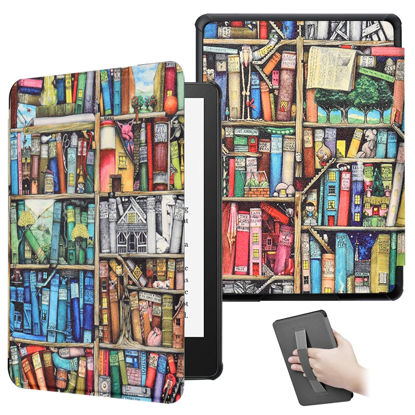 Picture of ZSLVPN Case for 7'' Kindle Paperwhite 12th Generation and Kindle Colorsoft Signature Edition 2024 Released - Lightweight Durable Premium PU Leather All New Cover with Hand Strap, Auto Wake/Sleep