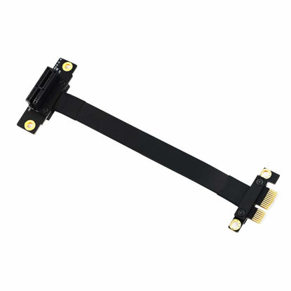 Picture of SUPERPLUS PCI Express Adapter Cable x1 PCIe Adapter Cable PCI-e PCI Express 36PIN 1X Extension Cable pcie Riser Cable (90 Degree20cm Extension Cord)