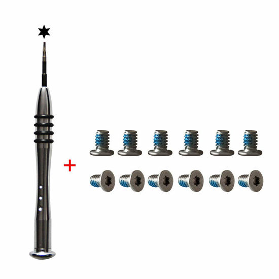 Picture of Bfenown 12PCS M2x3 Torx T5 Bottom Cover Screws + Screwdriver for Dell XPS 13 9343 9350 9360 XPS 15 9550 9560 9570 Precision M5510 5520 5530 5540, for Razer Blade,HP Envy 13|for Beat Studio 2 3