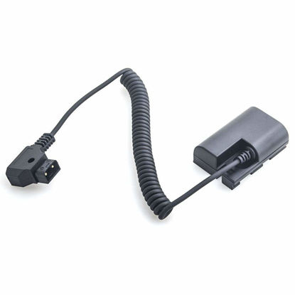 Picture of FocusFoto Fully Decoded LP-E6 Dummy Battery Power Adapter to D-tap Spring Cable for SmallHD 501 502 702 Monitor for Canon EOS 5D4 5DSR 5D2 5D3 6D 60D 7D 7D2 70D 80D 90D R, R5, R5C, R6, R6 Mark II, R7