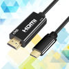 Picture of Kirzi USB C to HDMI Cable 15ft, [4K@60Hz, High-Speed] Type C to HDMI Cable for Home Office, [Thunderbolt 3/4 Compatible] with Chromebook, MacBook Pro/Air 2023, iPad Pro, iMac, XPS 17, S23, Black 15ft