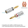 Picture of UVOOI Speaker Banana Plugs 2 Pairs/4 Pcs, Gold Plated Speaker Plugs Audio Connector Closed Screw for Speaker Wire, Home Theater, Audio/Video Receiver, Amplifiers, Speaker Wall Plates and Sound Systems