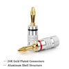 Picture of UVOOI Speaker Banana Plugs 2 Pairs/4 Pcs, Gold Plated Speaker Plugs Audio Connector Closed Screw for Speaker Wire, Home Theater, Audio/Video Receiver, Amplifiers, Speaker Wall Plates and Sound Systems