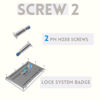 Picture of 10 x T5 Screws Torx M2x3,2 x PM Screws M2X8,Screw Kit for Dell XPS 9550 Base Cover and System Badge, Silver