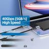 Picture of Talmosal 240W for Thunderbolt 4 Cable 10 ft, Support 8K@60Hz, 4K@144Hz 40Gbps/240W PD Charging for iPhone 16/15, USB4, Thunderbolt 3, MacBook Pro, Docking, eGPU, SSD, Surface Pro