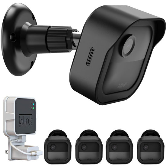 Picture of Wall Mount for Blink Outdoor 4 (4th Gen) and Blink Outdoor (3rd Gen), 4 Pack Weatherproof Protective Housing and 360 Degree Adjustable Mount with Sync Module 2 Mount (Blink Camera Not Included, Black)