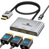 Picture of THANDBLE DisplayPort to HDMI Multi Monitor Adapter, DP to 3X HDMI MST Hub (4K@60Hz) for Extended or Cloned Display Mode, Display Port to 3X HDMI Port with PC, NVIDIA, AMD