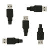 Picture of BlingKingdom 5 Sets USB Type A 4 Pin Male Jack Connector Adapter Plug Socket Connector Solder Welding Plate for DIY USB Power Supply Breadboard