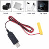 Picture of KHIOPNT LR03 AAA Battery Eliminator 1M USB Power Supply Cable Replace 1 to 4pcs AAA Battery (6V)