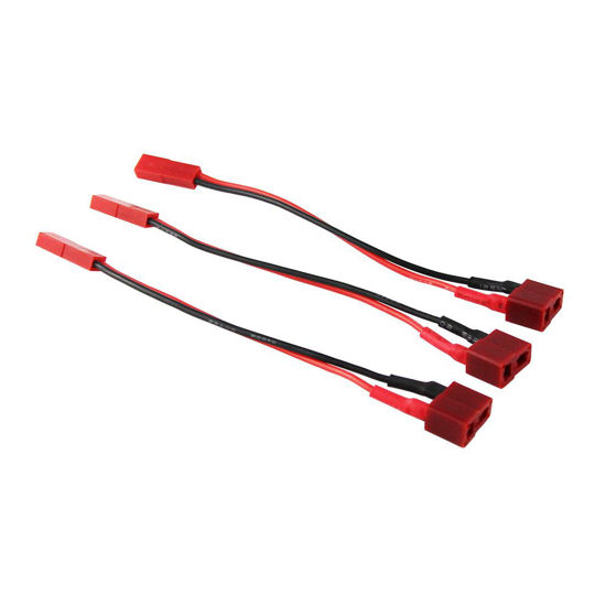 Picture of OliYin 3pcs T Plug to JST Plug Female to Female Battery Adapter with 22AWG 10CM Cable(pack of 3)
