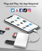 Picture of AkHolz SD Card Reader for iPhone 15 Mac MacBook Card Adapter with SD MicroSD Memory Stick XD USB-A 5 Slots Trail Camera Memory Card Viewer, Portable No App Required Plug and Play