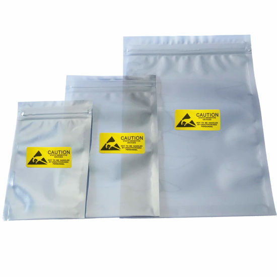 Picture of Daarcin Antistatic Bags,Premium ESD Bags,120pcs Mixed Sizes Anti Static Resealable Bags for 3.5 Hard Drive, 2.5 Solid State Drive with Labels, ESD Shielding Bags for Varieties of Electronic Device