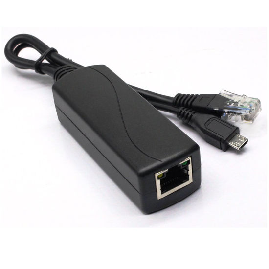 Picture of ANVISION Active 48V to 5V 2.4A PoE Splitter Adapter with Micro USB Plug, IEEE 802.3af Compliant, for Tablets, Dropcam or Raspberry Pi, IPC, IP Camera and More