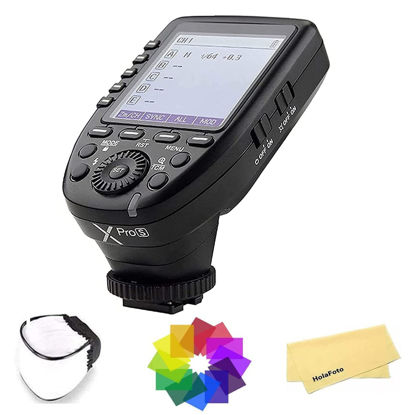 Picture of Godox Xpro-S Xpro for Sony TTL Wireless Flash Trigger 1/8000s HSS TTL-Convert-Manual Function Large Screen Slanted Design 5 Dedicated Group Buttons 11 Customizable Functions+12 Color Filters+Diffuser