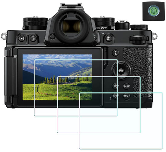 Picture of HUIPUXIANG ZF Screen Protector for Nikon Z f Camera (for Accessories), 0.3mm High Definition 9H Hardness Optical LCD Premium Glass Protective Cover [3+1 Pack]