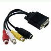Picture of ANRANK High Performance VGA SVGA to S-Video 3 RCA Composite AV TV Out Adapter Converter Cable for PC Laptop
