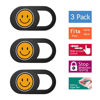 Picture of SIREG Webcam Cover Ultra Thin - Web Camera Cover fits Laptop,Tablet,PC,Computer, Smartphone, Protect Your Privacy and Security,Strong Adhesive (Smile-Black & 3 Pack)