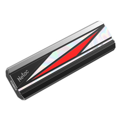 Picture of Netac 256GB Extreme Portable SSD External Solid State Drives Up to 2000MB/s Read 1700MB/s Write Speed, USB 3.2 Gen.2 Business Travel Essential Supports Win to Go Dust-Resistant, ZX20L